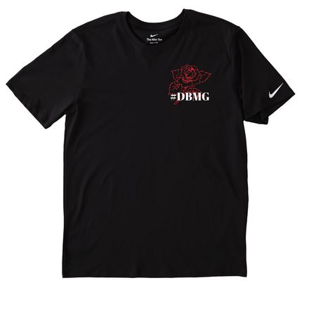 #DBMG, a Black Nike Dri-FIT Jersey Blend Performance Tee