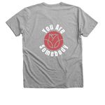 V Neck T-shirt, a Athletic Heather Premium V-Neck Tee (back-view)