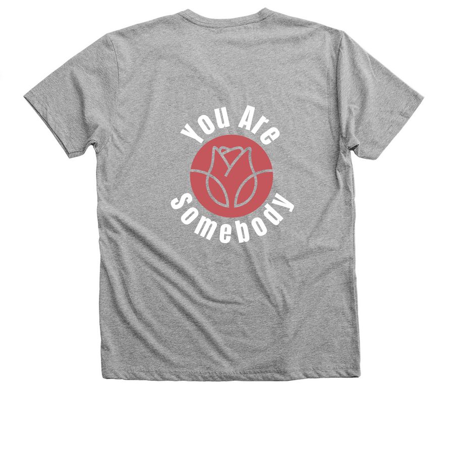 V Neck T-shirt, a Athletic Heather Premium V-Neck Tee (back-view)