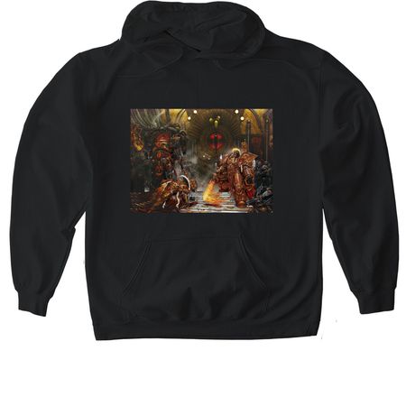 Big E vs Horus (Adrian Smith), a Black Gildan Softstyle Pullover Hoodie