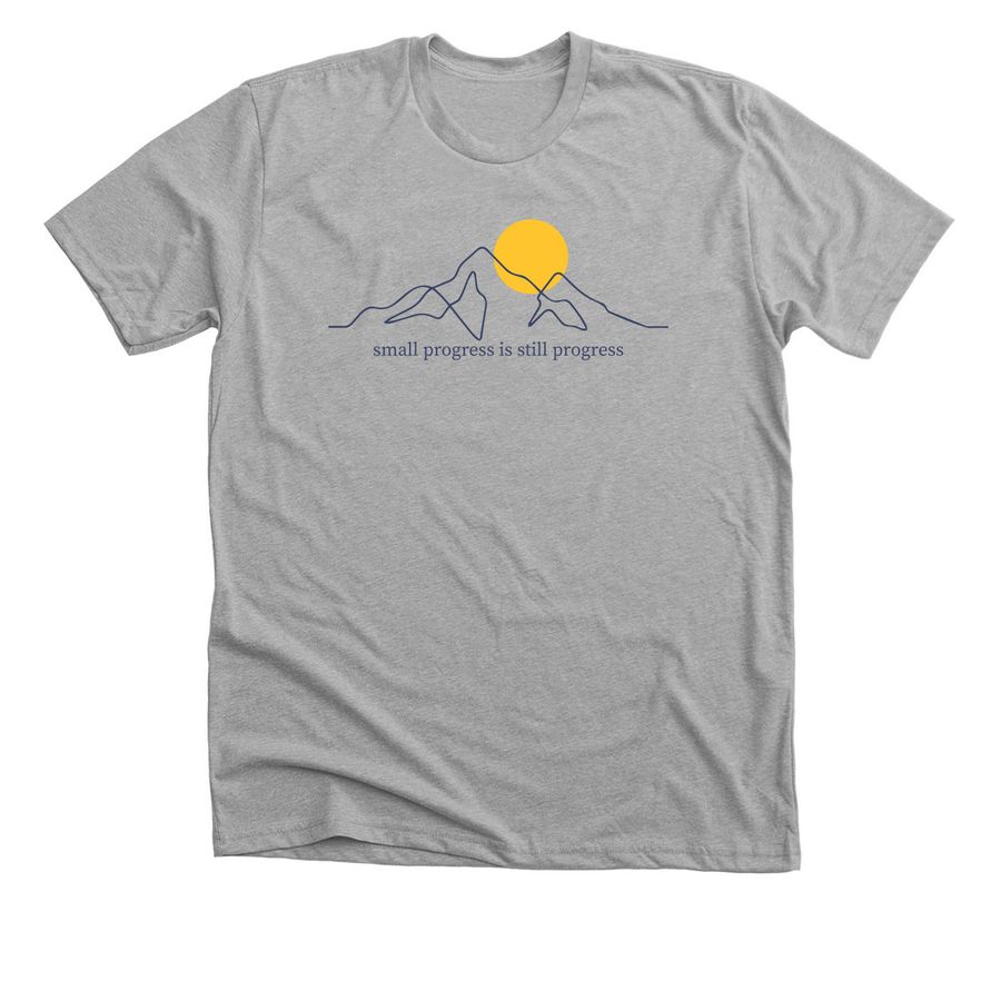 Small Progress, a Athletic Heather Premium Unisex Tee
