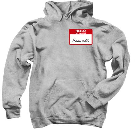 Nametag Tee, a Sport Grey Pullover Hoodie