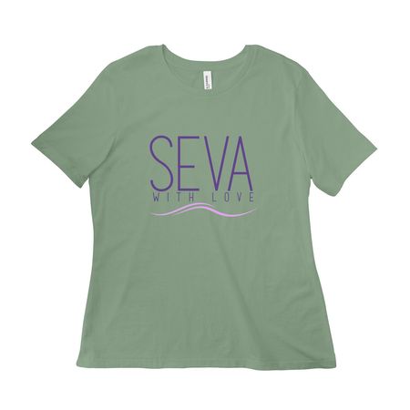 SEVA WITH LOVE Tee, a Sage Women?s Relaxed Cotton Tee