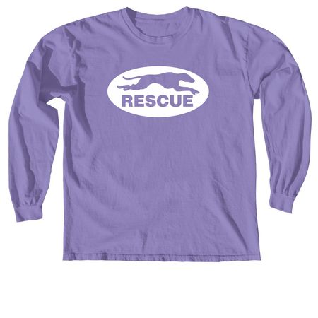 American Greyhound Logo Shirt, a Violet Comfort Colors Long Sleeve Tee