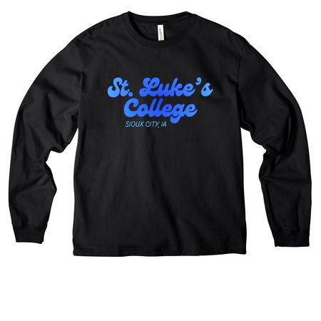 Retro St. Luke's, a Black Unisex Heavyweight Long Sleeve Tee