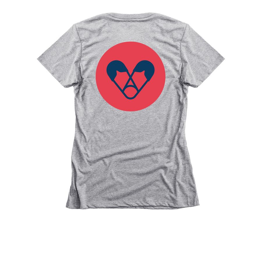 Support Babies Need Bottoms Diaper Bank, a Dark Heather Grey Women's Slim Fit Tee (back-view)