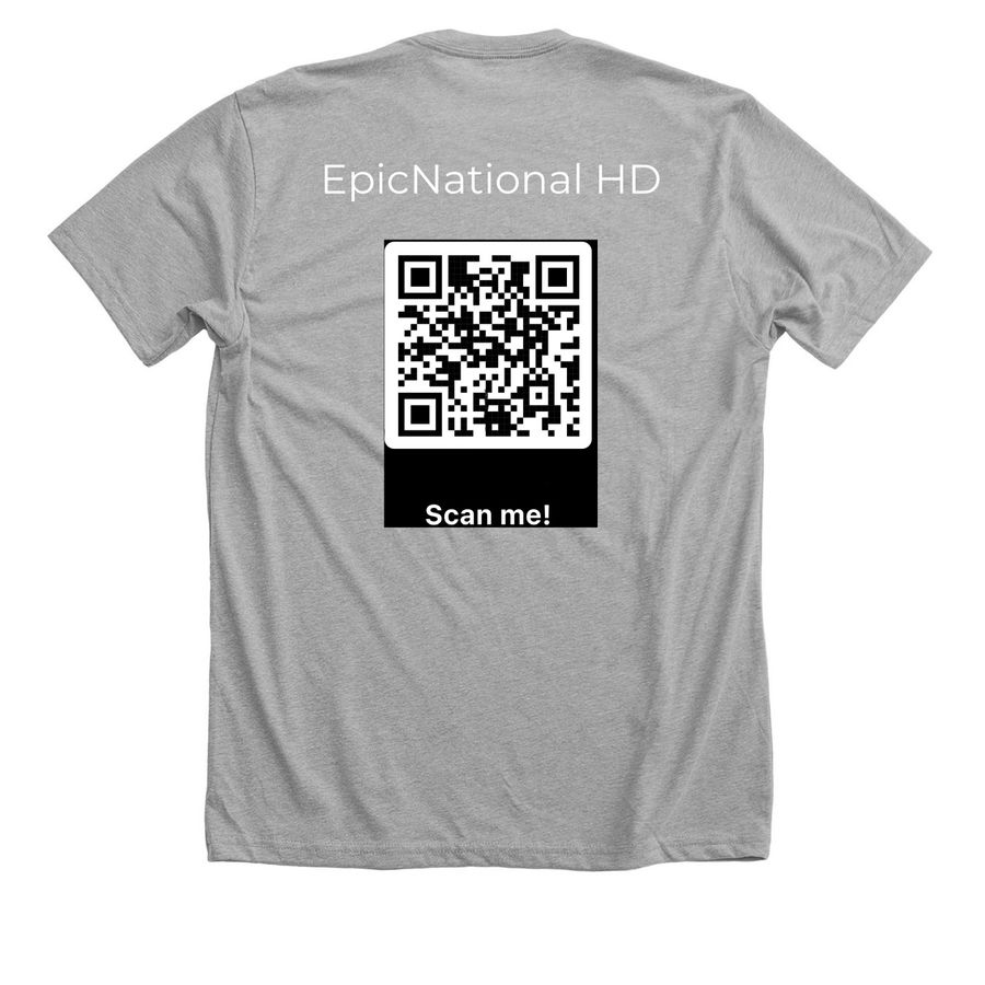 EpicNation TEE- HE, a Athletic Heather Premium Unisex Tee (back-view)