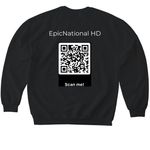 EpicNation TEE- HE, a Black Softstyle Crewneck Sweatshirt (back-view)
