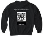 EpicNation TEE- HE, a Black Gildan Softstyle Pullover Hoodie (back-view)