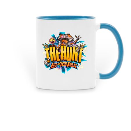 The Hunt is 4ever mug, a Light Blue Two-Tone Ceramic Mug