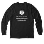 Happy Jacques-tober, a Deep Black Allmade Organic Cotton Long Sleeve Tee (back-view)
