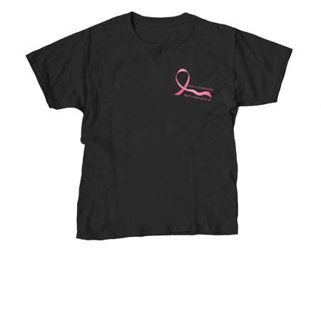 Supportive Breast Cancer Tee, a Black Youth Unisex Tee