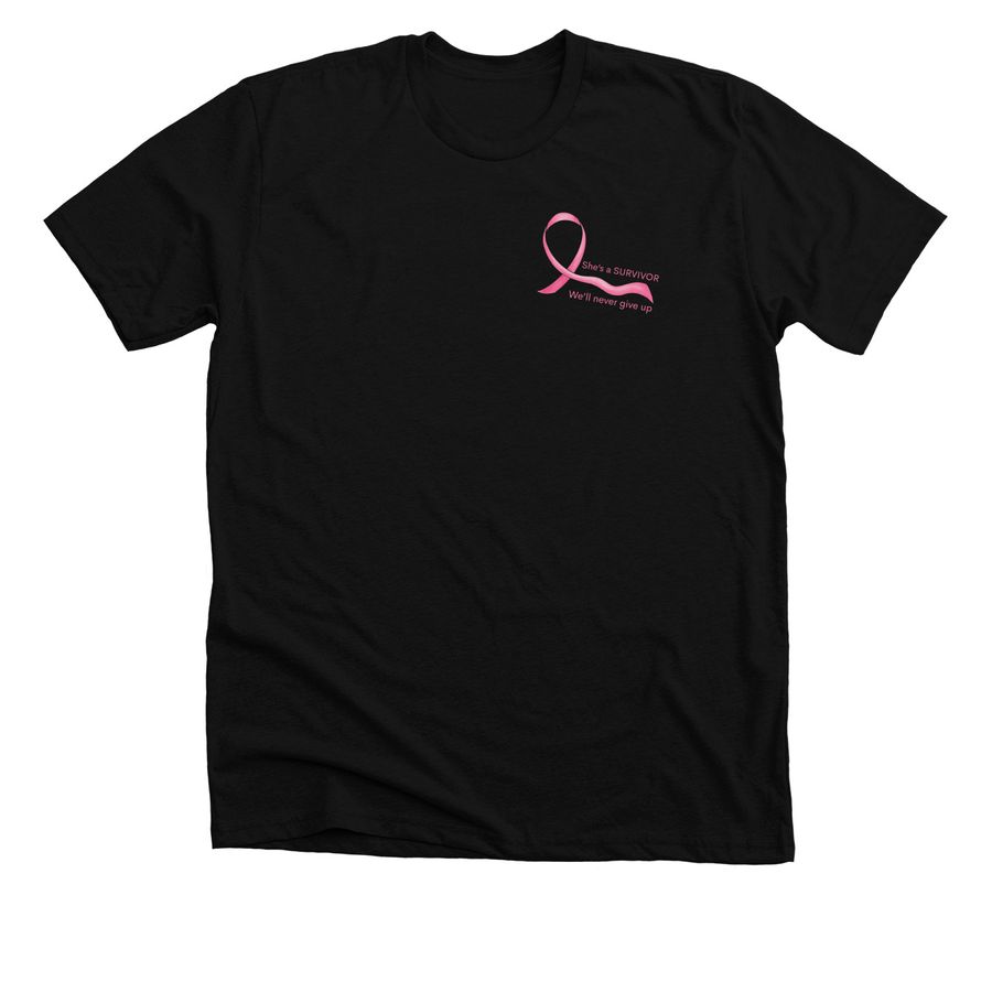 Supportive Breast Cancer Tee, a Solid Black Blend Premium Unisex Tee