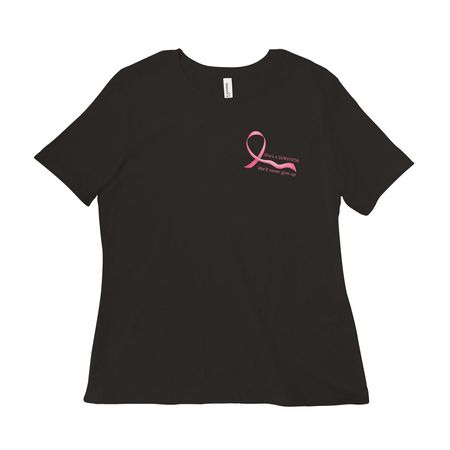 Supportive Breast Cancer Tee, a Black Women?s Relaxed Cotton Tee