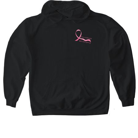 Supportive Breast Cancer Tee, a Black Gildan Softstyle Pullover Hoodie