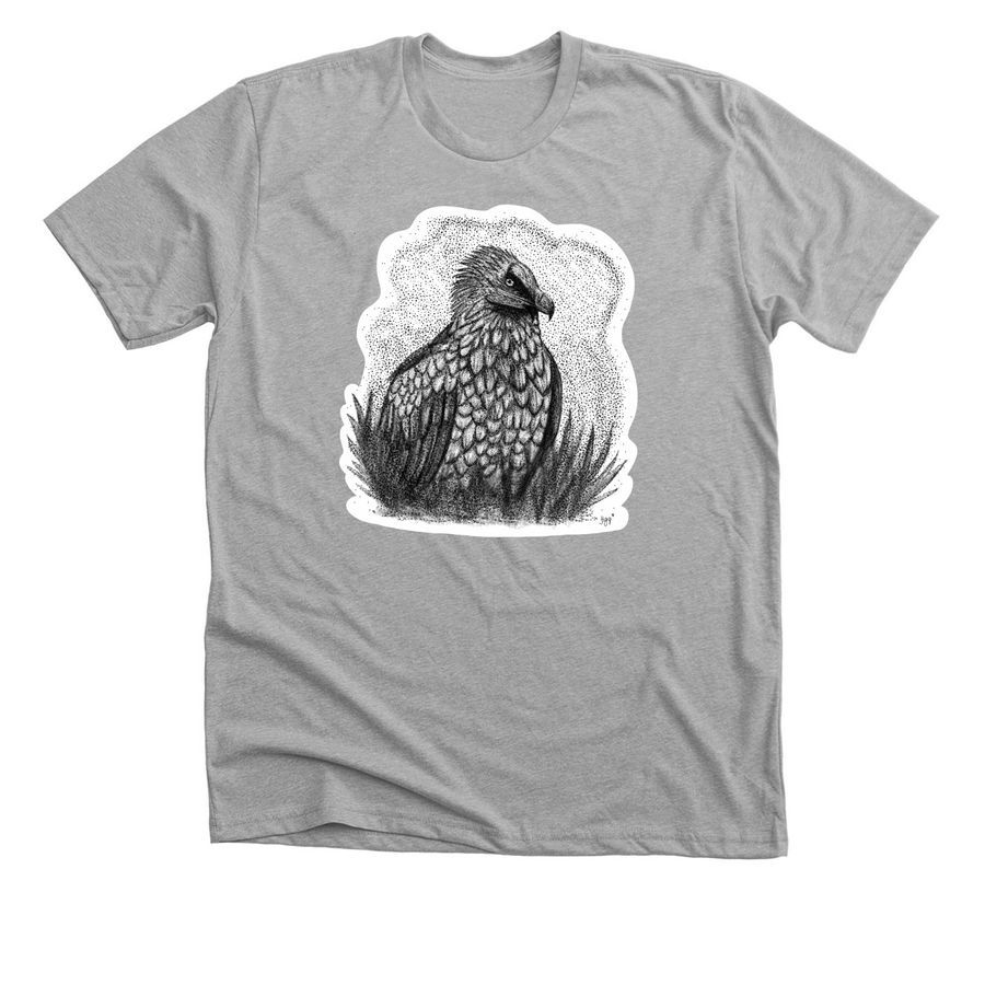 Bearded vulture, a Athletic Heather Premium Unisex Tee