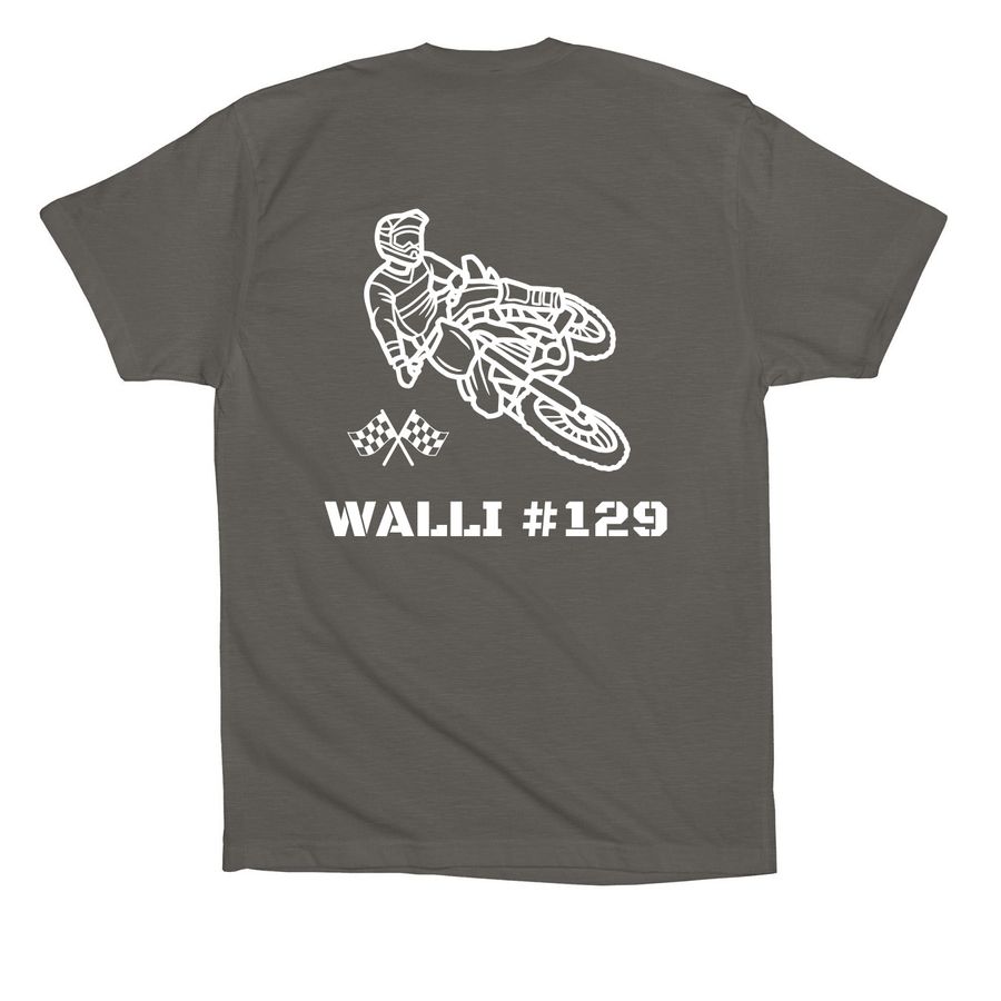 Otto Walli Racing&nbsp;, a Asphalt Premium Cotton Tee (back-view)