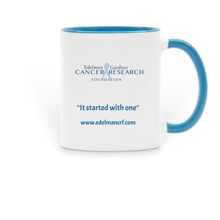 Edelman - Gardner Cancer Research Foundation, a Light Blue Two-Tone Ceramic Mug