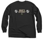 What's Offsides?, a Black Classic Long Sleeve Tee (back-view)