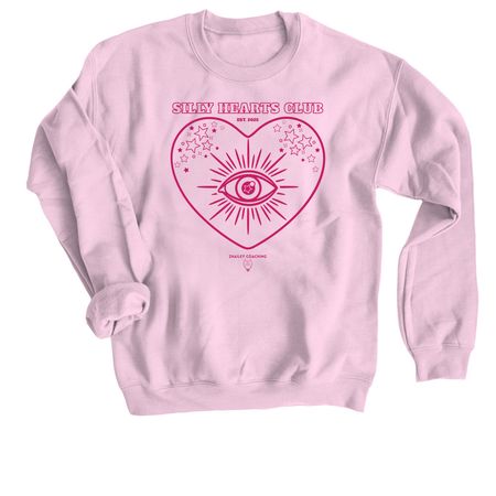 Silly Hearts Club, a Light Pink Crewneck Sweatshirt