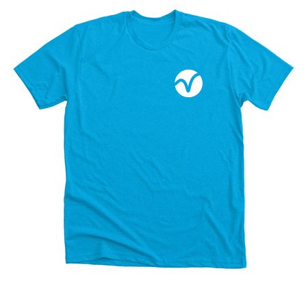 Designing Victory-Blue Tee, a Neon Blue Premium Unisex Tee