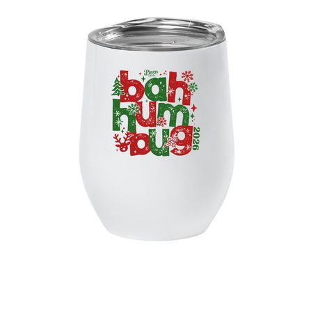 A Christmas Carol - Humbug wine tumbler, a White Insulated Wine Cup