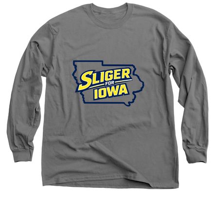 Sliger for Iowa Long sleeve, a Charcoal Classic Long Sleeve Tee