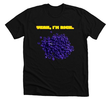 I'M RICH, a Solid Black Blend Premium Unisex Tee