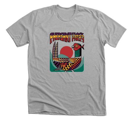 Pheasant Flock Party, a Athletic Heather Premium Unisex Tee