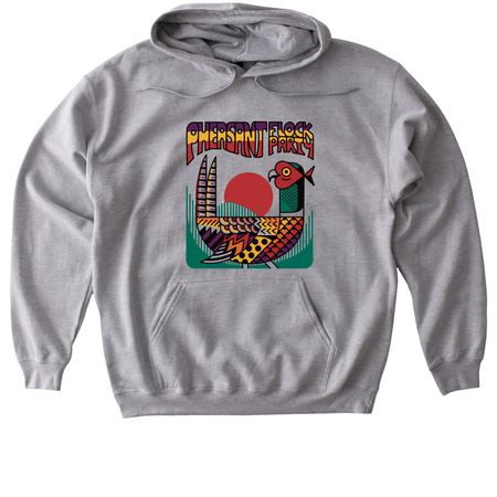 Pheasant Flock Party, a Sport Grey Gildan Softstyle Pullover Hoodie