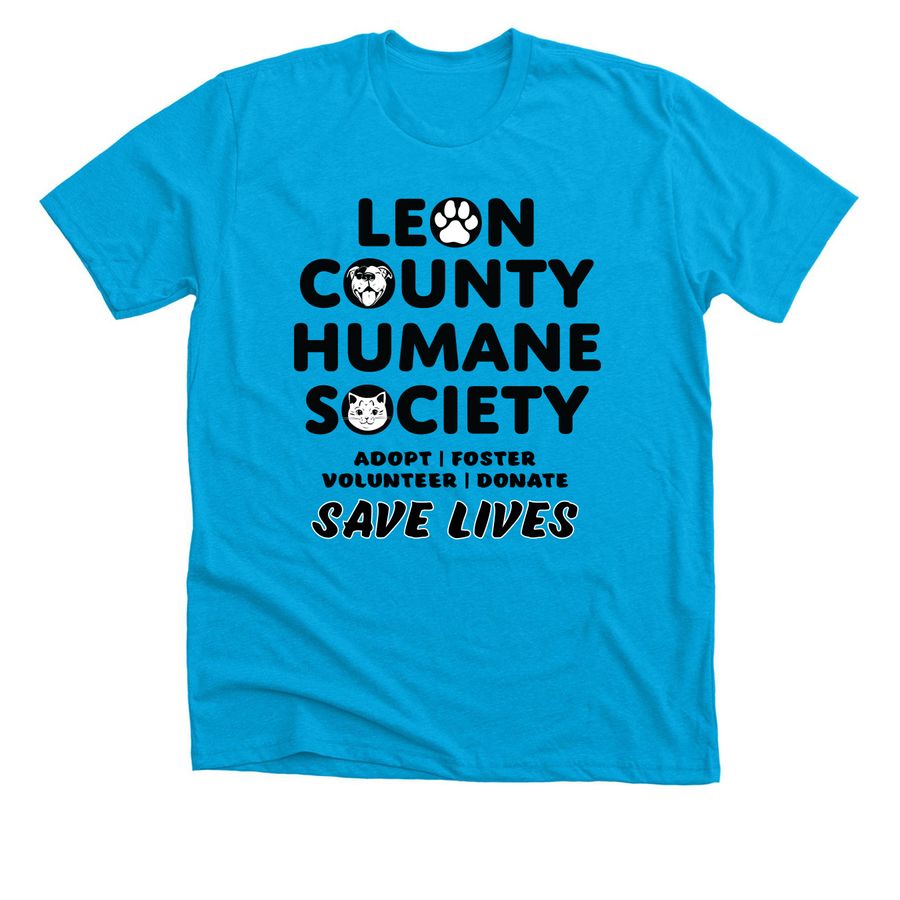 Volunteer LCHS Shirt, a Neon Blue Premium Unisex Tee