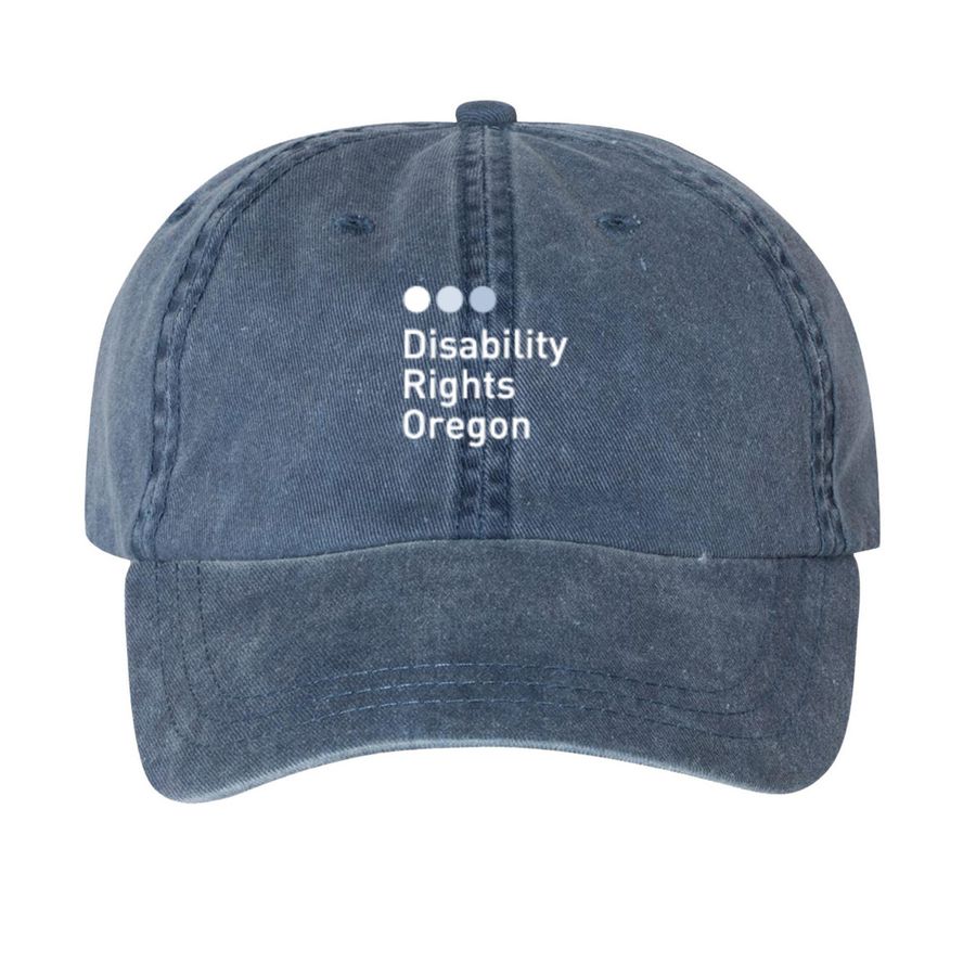 DRO Hat, a Navy Printed Pigment Dye Baseball Cap