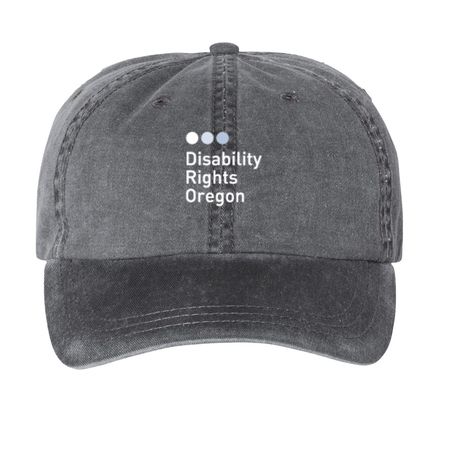 DRO Hat, a Black Printed Pigment Dye Baseball Cap