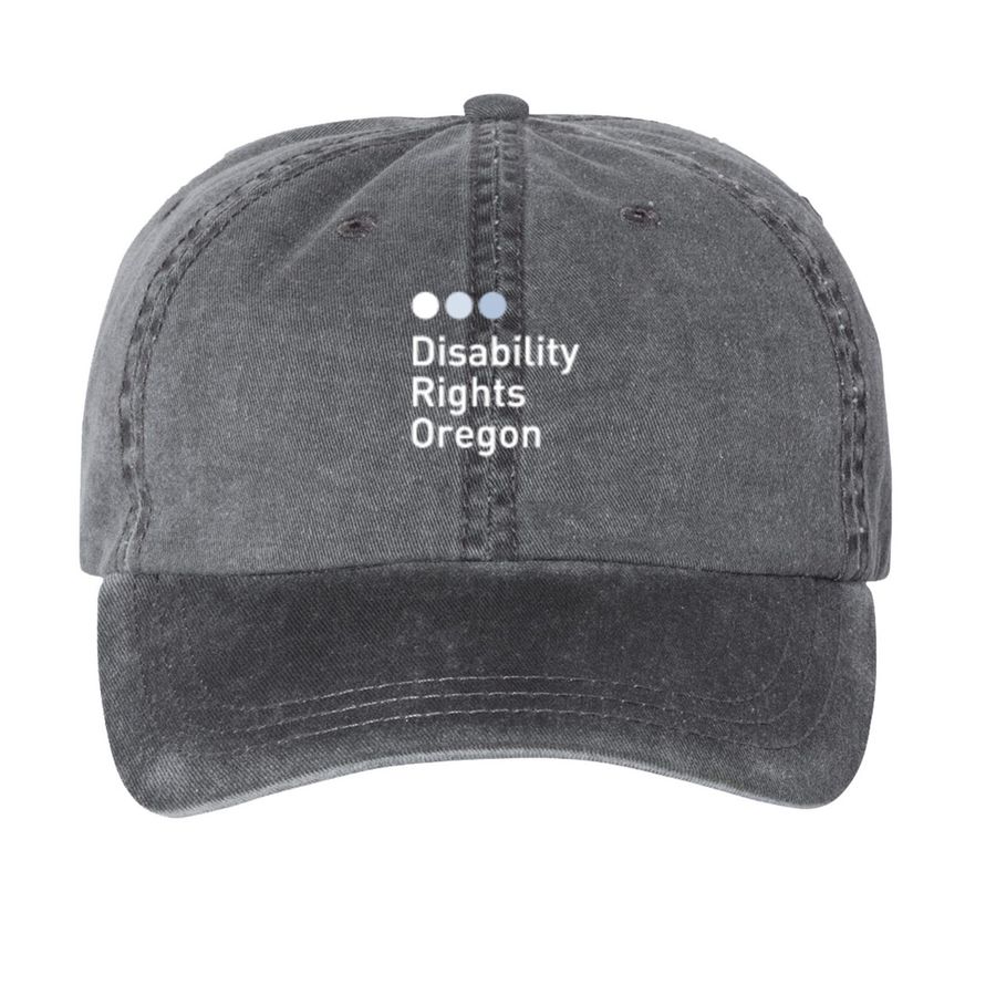 DRO Hat, a Black Printed Pigment Dye Baseball Cap