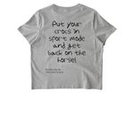 Wisdom T, a Cool Heather Grey Stanley/Stella Women?s Stella Muser Tee (back-view)