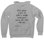 Wisdom T, a Athletic Heather Premium Pullover Hoodie (back-view)