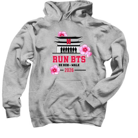 Large outlined logo front, a Sport Grey Pullover Hoodie