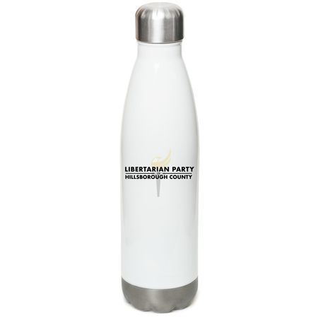 LPHC Water Bottle, a White Stainless Steel Water Bottle