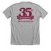 35th anniversary- Maroon, a Athletic Heather Premium Unisex Tee (back-view)