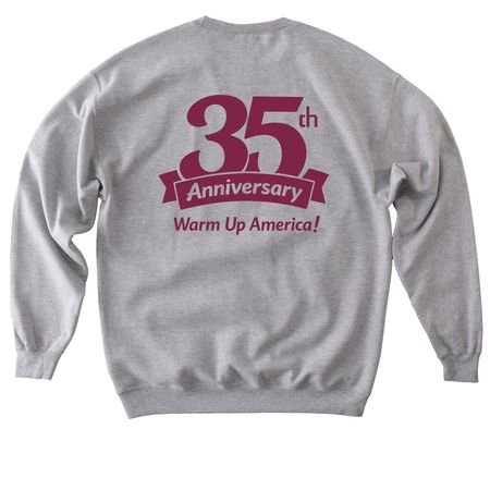 35th anniversary- Maroon, a Sport Grey Softstyle Crewneck Sweatshirt