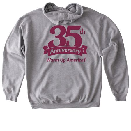 35th anniversary- Maroon, a Sport Grey Gildan Softstyle Pullover Hoodie