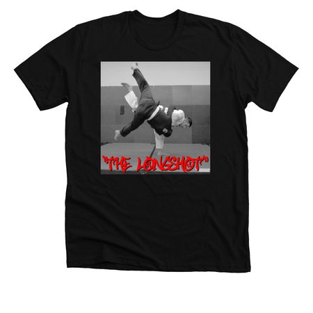 The LongShot, a Solid Black Blend Premium Unisex Tee