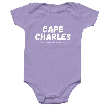 Cape Charles Onesie, a Lavender Infant Onesie