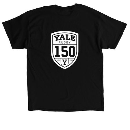 Yale Rugby Parent, a Black Classic Unisex Tee (back-view)