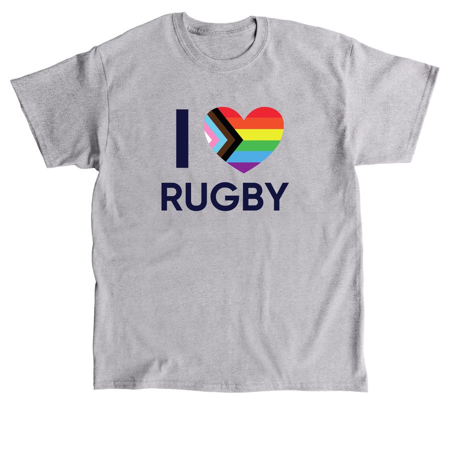 I Heart Rugby Shirts (Stacked), a Sport Grey Classic Unisex Tee