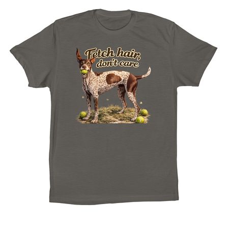 Fetch Hair, Don?t Care ?&nbsp;, a Asphalt Premium Cotton Tee