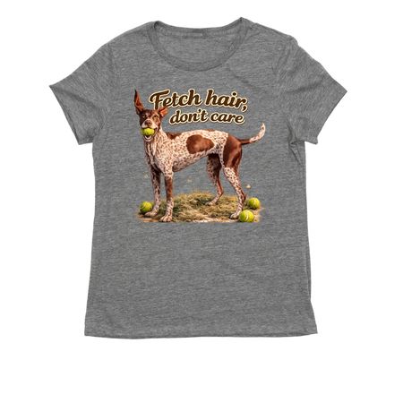 Fetch Hair, Don?t Care ?&nbsp;, a Aluminum Grey Allmade Eco Triblend Women?s Tee