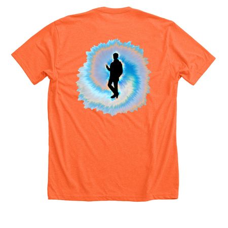 Pete Vibes., a Heather Orange Premium Unisex Tee (back-view)
