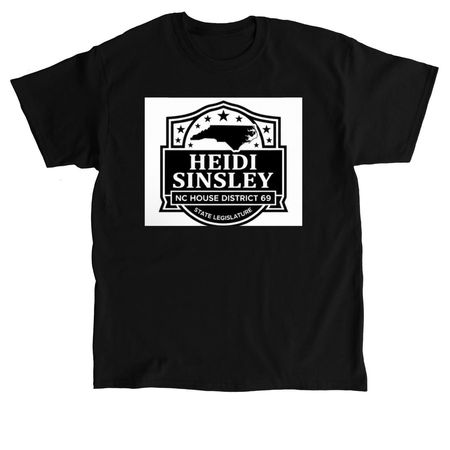 Heidi for NC House District 69 Swag, a Black Classic Unisex Tee