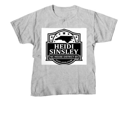 Heidi for NC House District 69 Swag, a Sport Grey Youth Unisex Tee